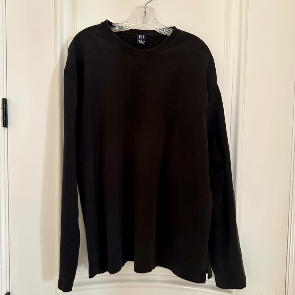 GAP Men’s XL Black Crewneck Sweatshirt 100% Cotton